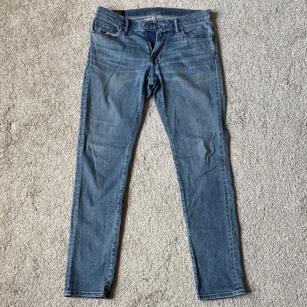 Abercrombie & Fitch Mens Blue Jeans 32W 32L Langdon Slim Stretch